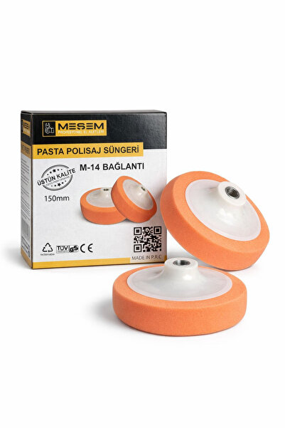 NVT YAPI İNŞAAT Polisaj Pasta Süngeri 150 Mm M-14 Bağlantı Oto Araba Parlatma...