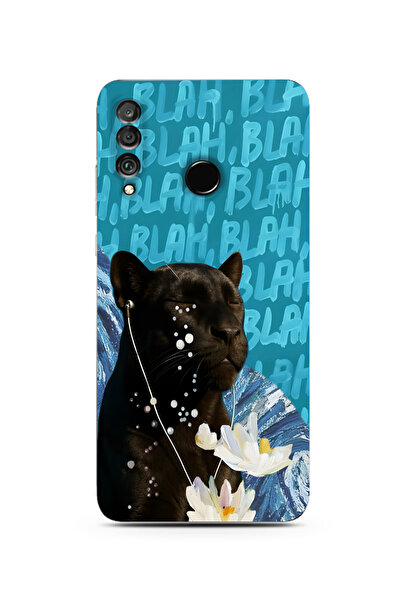 moonset Huawei P30 Lite Uyumlu Baskılı Yumuşak Silikon Şeffaf Telefon Kılıfı