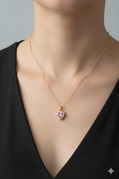 ALLURİNG THE BETTER ONE قلادة من الفولاذ مفصلة بحجر الزركون