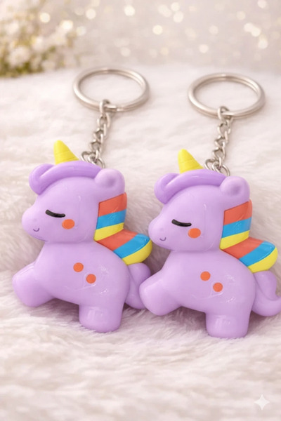 Srctech Σετ 2 τεμαχίων διακοσμητικών τσαντών με μπρελόκ με χαρακτήρα Μονόκερος