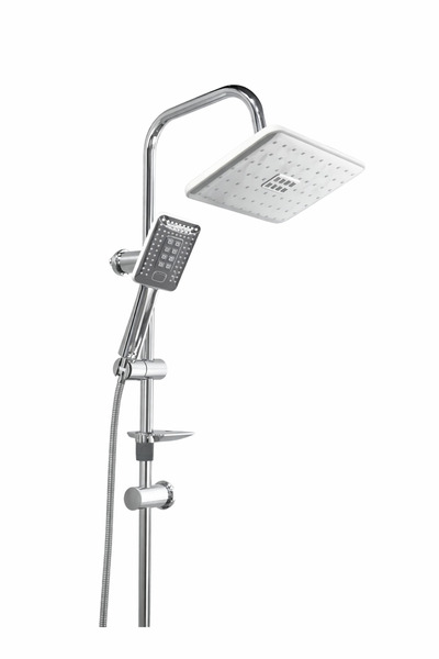 RocciArmatur Lüx Beyaz Krom Robot Tepe Yagmurlama Robot Duş Seti