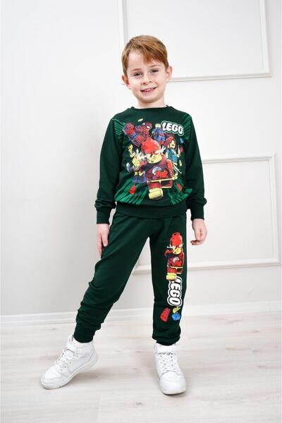 Yağmur Giyim Pjk2İ Leegoo Patterned 2 Thread 100% Cotton Boys' Tracksuit Set ...