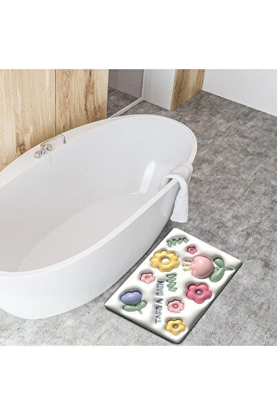 ForWhat Absorbent 3D Type Bath Mat for Office Home Office Decor