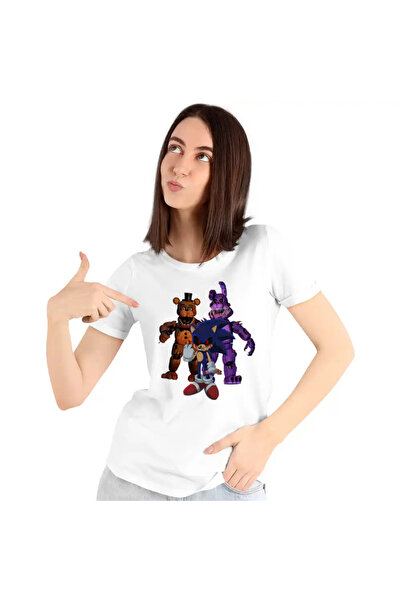 OEM T-shirt Women Fnaf Sonic Five Nights at Freddy Horror Halloween