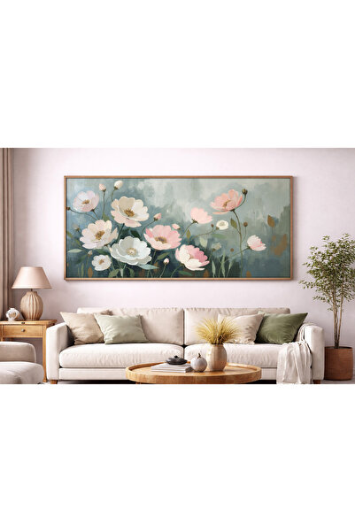 Tuba Decor Tek Parça Gerçek Ahşap Yatay Panorama Çerçeveli Tablo