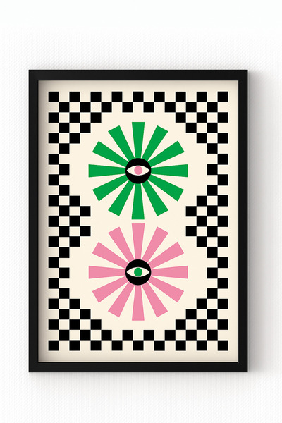 MIOVI WORKS Model floral geometric |   Tablou decorativ de perete modern mini...