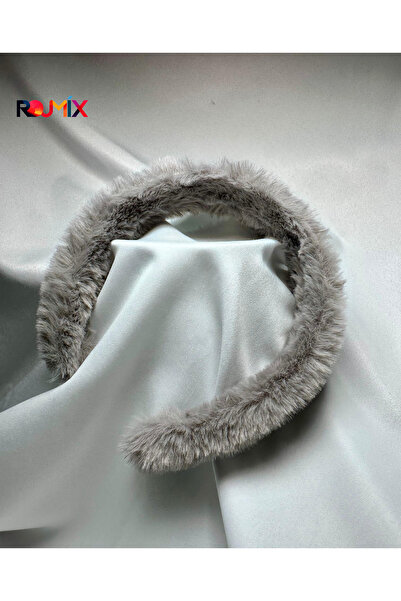 Rojmix تاج من القطيفة باللون الرمادي