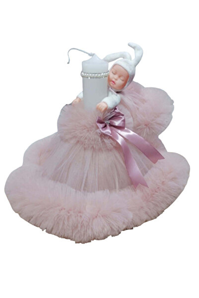 OBSIDION PRINCESS baptism candle - cream