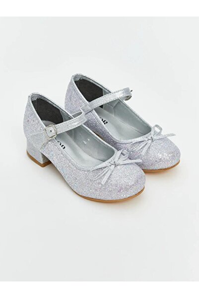 LC Waikiki Girls' Ballerina Flats with Glittery Bow Detail (S6)