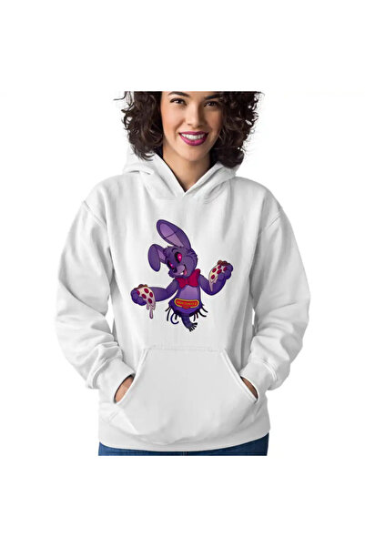 OEM Women's Hoodie Fnaf Bonnie Pizza Robot Five Nights at Freddy's Horror Hal...