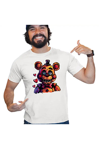 OEM Tricou Barbati Fnaf Valentines Day Dragobete Five Nights at Freddy Horror...
