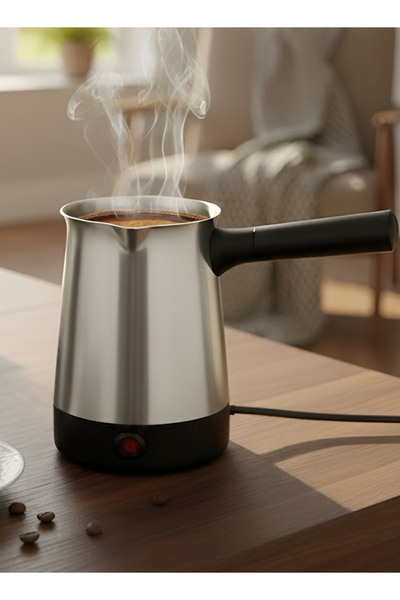 TOSCANA U 600ml 600W stainless steel electric coffee kettle, automatic shut-o...