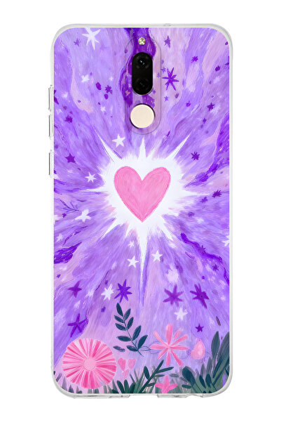 moonset Huawei Mate 10 Lite Uyumlu Baskılı Yumuşak Silikon Şeffaf Telefon Kılıfı