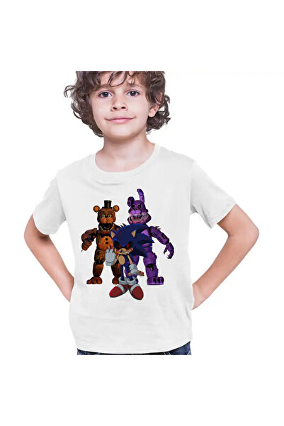 OEM Tricou Copii Baieti Fnaf Sonic Five Nights at Freddy Horror Halloween