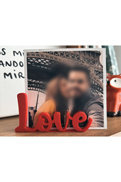 Carbon X Photo holder, Love, red, 10x5cm