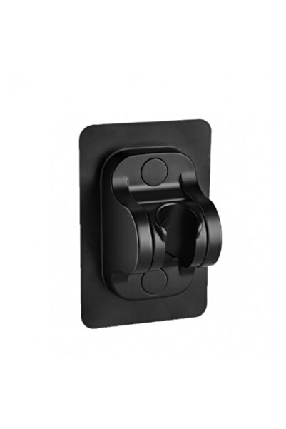ForWhat Black Holder Gradually Adjustable Adhesive Shower Head for Office Hom...