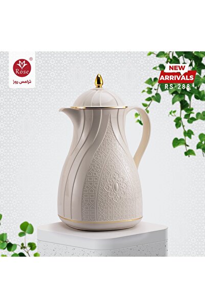 Rose -TEA COFFE POT THERMOS-1.3 LTR-LUXURY WACUUM FLASK-GRAY