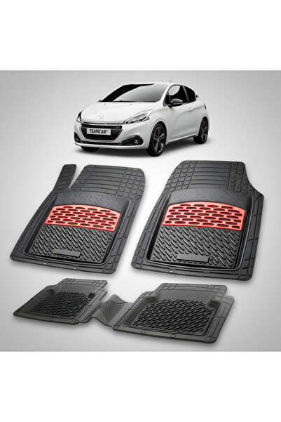 TEAMCAR Πατάκια αυτοκινήτου τύπου δίσκου συμβατά με Peugeot 208 (3θυρο, 2015-...