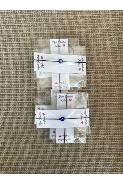 asal takı 20 li şans bilekliği nazar boncuklu hediyelik dağıtmalık nikah nişa...