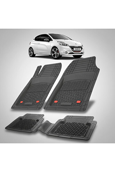 TEAMCAR Πατάκια αυτοκινήτου τύπου δίσκου συμβατά με Peugeot 208 (3θυρο, 2012-...