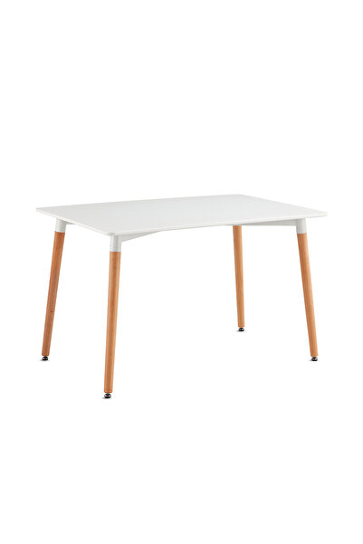 Kiwari Masă de dining Alva, blat MDF, picioare din lemn de fag, 120x80 cm, ca...