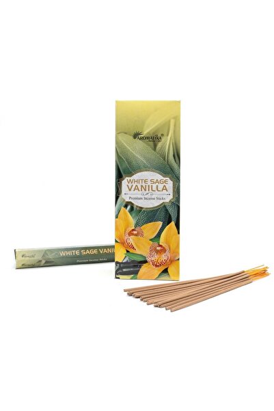 Srctech Beyaz Adı Çayı & Vanilya Aromalı Çubuk Tütsü Doğal Premium 20 çubuk t...