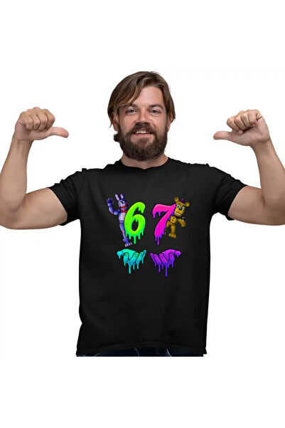 OEM Tricou Barbati Fnaf Six Seven Five Nights at Freddy Horror Halloween