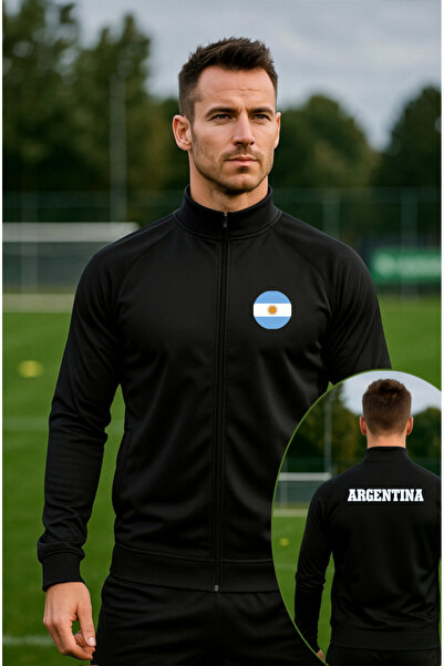 SARI Argentina Argentina Full Zippered Diver Fabric Tracksuit Top