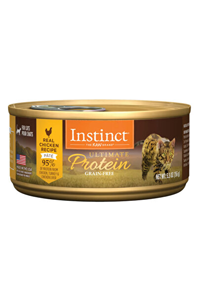 INSTINCT علب باتيه الدجاج من ألتيميت بروتين للقطط، 156 غرام، عبوة من 12 علبة