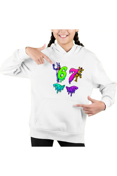 OEM Hanorac Copii Fete Fnaf Six Seven Five Nights at Freddy Horror Halloween