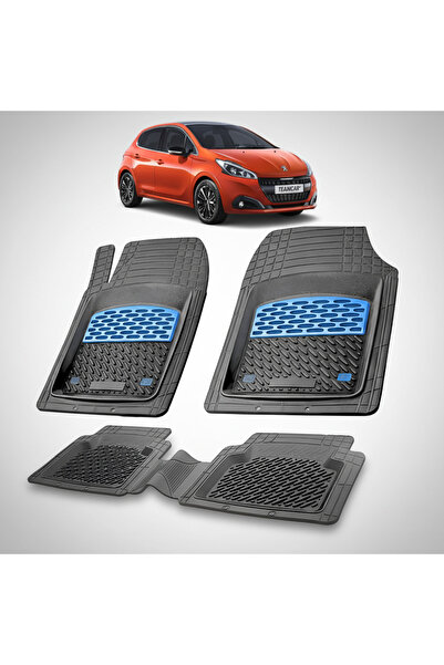 TEAMCAR Πατάκια αυτοκινήτου τύπου δίσκου συμβατά με Peugeot 208 (5θυρο, 2015-...