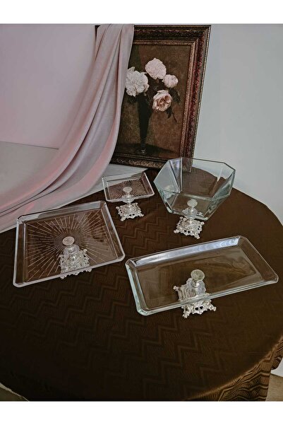 Eslim Paşabahçe Model 4-Piece Silver Presentation Set