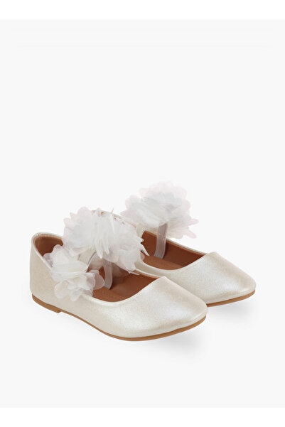 Flora Bella by Shoexpress Girls Floral Applique Ballerina Shoes