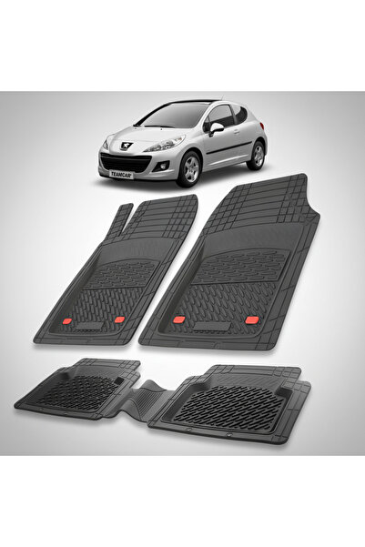 TEAMCAR Πατάκια δαπέδου τύπου δίσκου συμβατά με Peugeot 207 Hatchback (3θυρο ...
