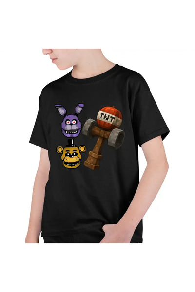 OEM Tricou Copii Baieti Fnaf Kendama Minecraft Freddy Bonnie Five Nights at F...