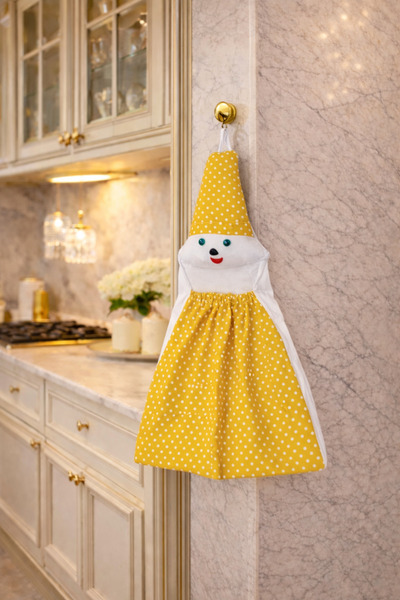 ALAS منظم أدوات المطبخ، حامل الأكياس باللون الأصفر