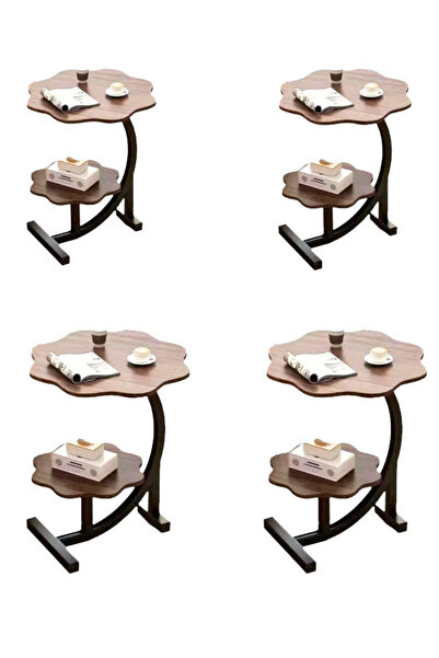 Generic Stylish double side table with a modern, curved design (4 tables)