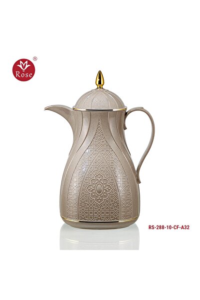 Rose -TEA COFFE POT THERMOS-1.3 LTR-LUXURY WACUUM FLASK-BROWN
