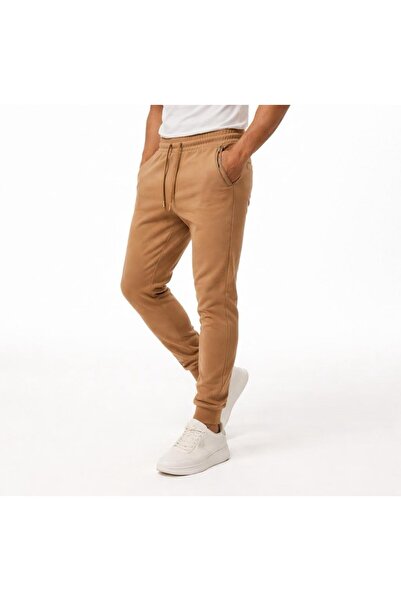 Plus Scorpion Men's Slim Fit Sweatpants – Cotton Fabric, Zipper Pockets, Ribb...