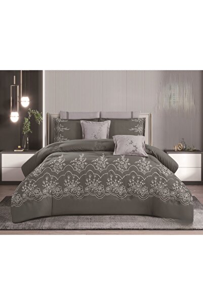 Red Rose مفرش نفرين مطرز صيفي مكون من 8 قطع مقاس 230*250 سم