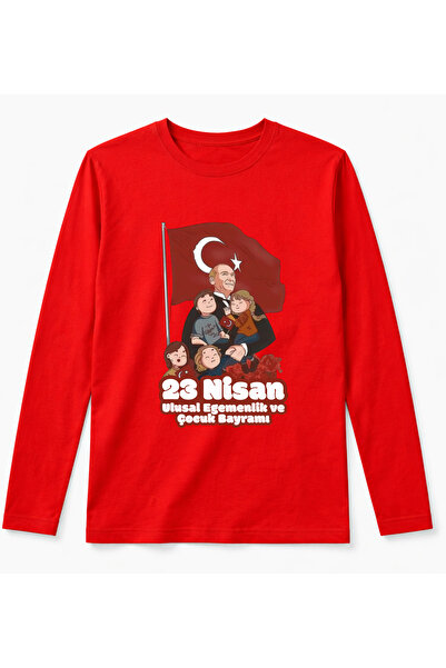 Efendioğlu Design Μακρυμάνικο μπλουζάκι Ατατούρκ για παιδιά με στάμπα από βαμ...