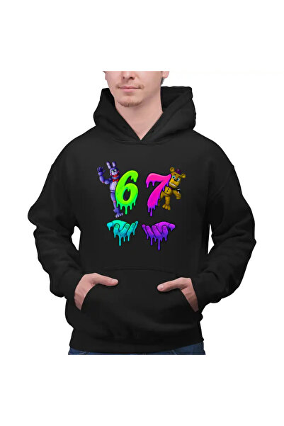 OEM Men's Hoodie Fnaf Six Seven Five Nights at Freddy Horror Halloween