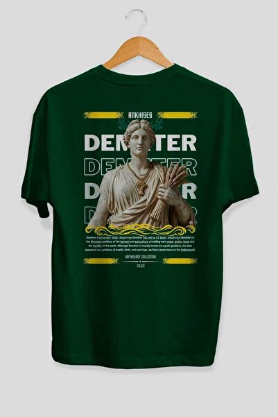 Ankhises Demeter 1 Mythology Back Printed Oversized T-Shirt Men Women Cotton ...