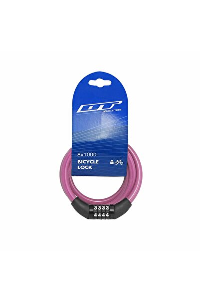 Impac Bisiklet Kilit 4 Şifreli DT82120 8x1000 Pembe