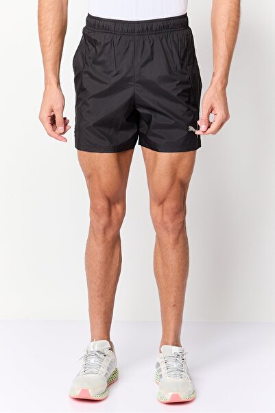 Puma Men Sportswear Fit Brand Logo Running Shorts, Black