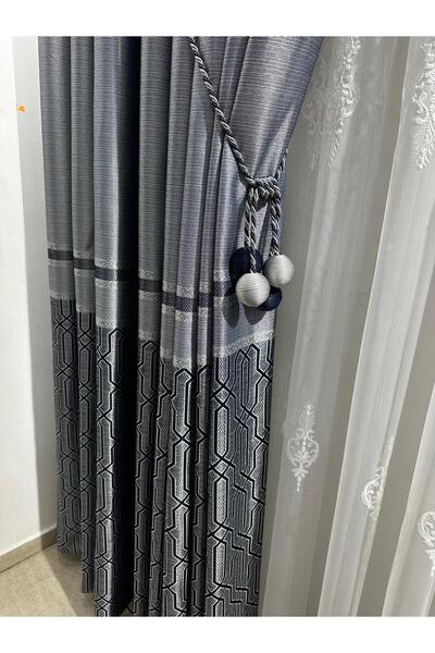 MOAYAD Lan PANEL Zavesa za draperiju SIVA NAVY PLAVA BOJA Jedno krilo CEV SKL...