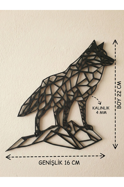 Orvenheim Geometrik Kurt Duvar Dekoru - Siyah Modern Duvar Süsü 3 Boyutlu Gör...