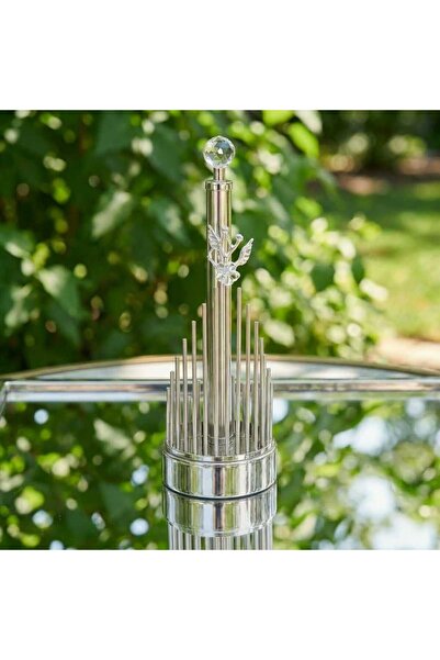 ÇNR Home Collection Crystal-Detail Luxury Paper Towel Holder Gold & Silver Co...
