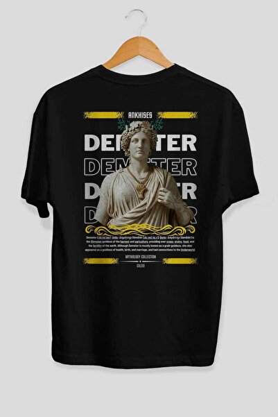 Ankhises Demeter 2 Mythology Back Printed Oversize T-Shirt Men Women Cotton C...