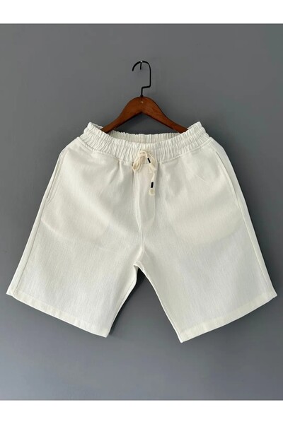 Beylerce Raw Linen Shorts